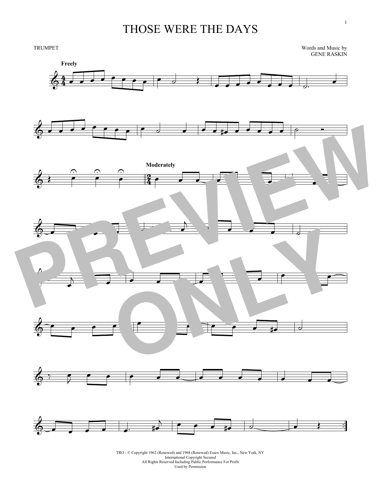 Produktgalerie: Seite 1 von 1 Those Were The Days, Mary Hopkins, Trompete