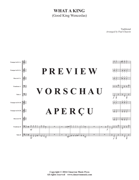 Produktgalerie: Seite 3 von 21 What a King , , (Doppeltes Blechbläserquintett)