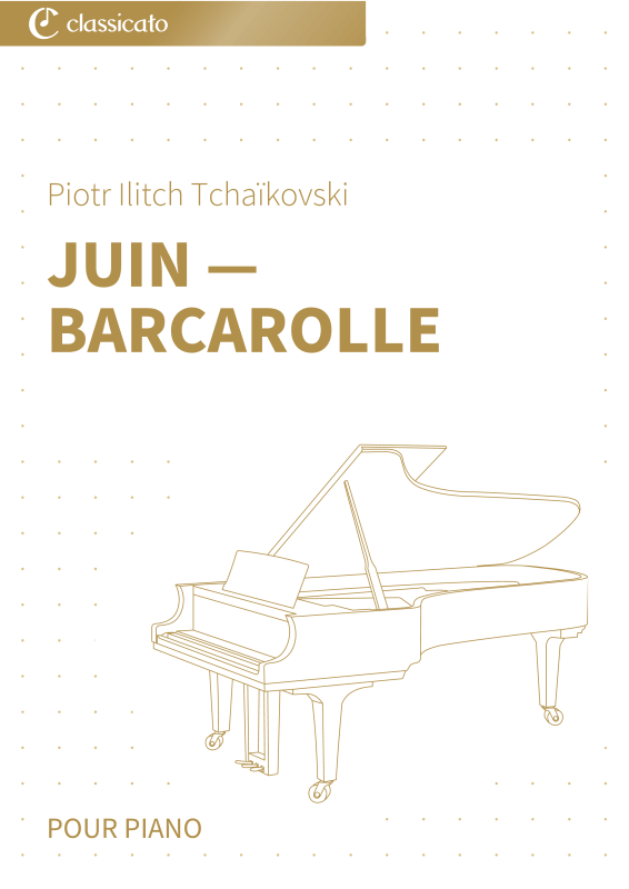 cover: Juin — Barcarolle - Édition pour piano facile à jouer en la mineur, pour débutants et pianistes reprenant la pratique, , Solo Piano