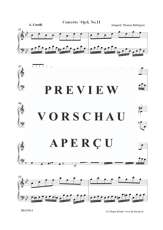 Produktgalerie: Seite 5 von 10 Concerto Op.6. No.11, , Klavier/Cembalo Solo