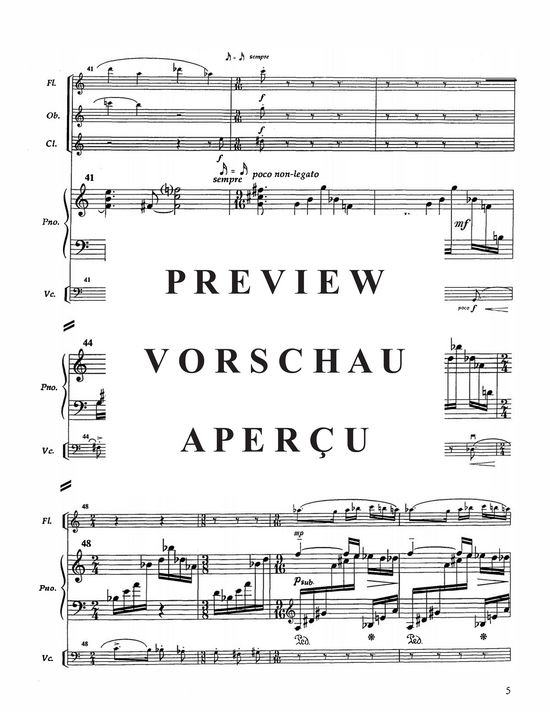 Product gallery: Page 8 of 21 Short Story , , (flute, clarinet, oboe, cello and piano)