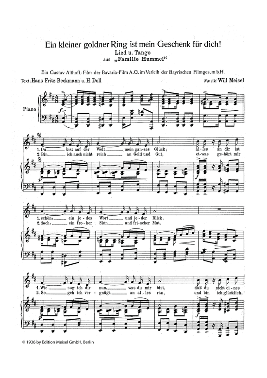 Produktbild zu: Ein kleiner goldener Ring ist mein Geschenk für dichaus: Familie Hummel (Film)