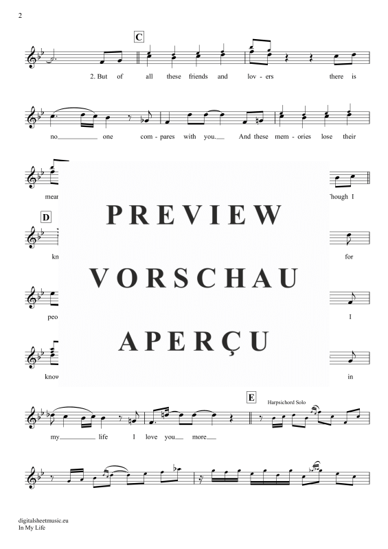 Produktgalerie: Seite 3 von 4 In My Life, Beatles, The, (Violine)
