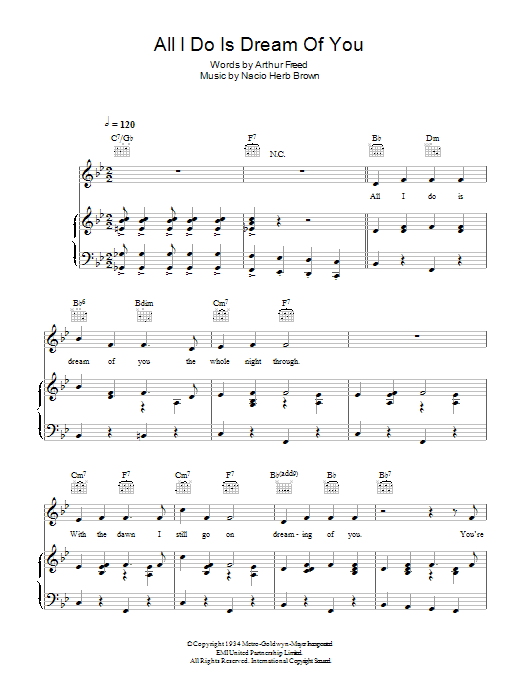 Produktbild zu:  All I Do Is Dream Of You - Nacio Herb Brown