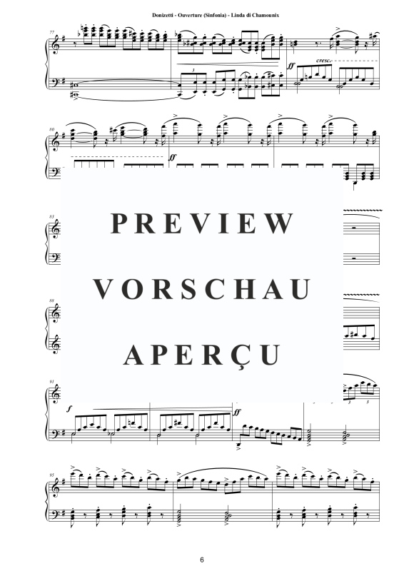 Produktgalerie: Seite 7 von 11 Ouverture (Sinfonia) - Linda di Chamounix Piano Version, , Klavier Solo