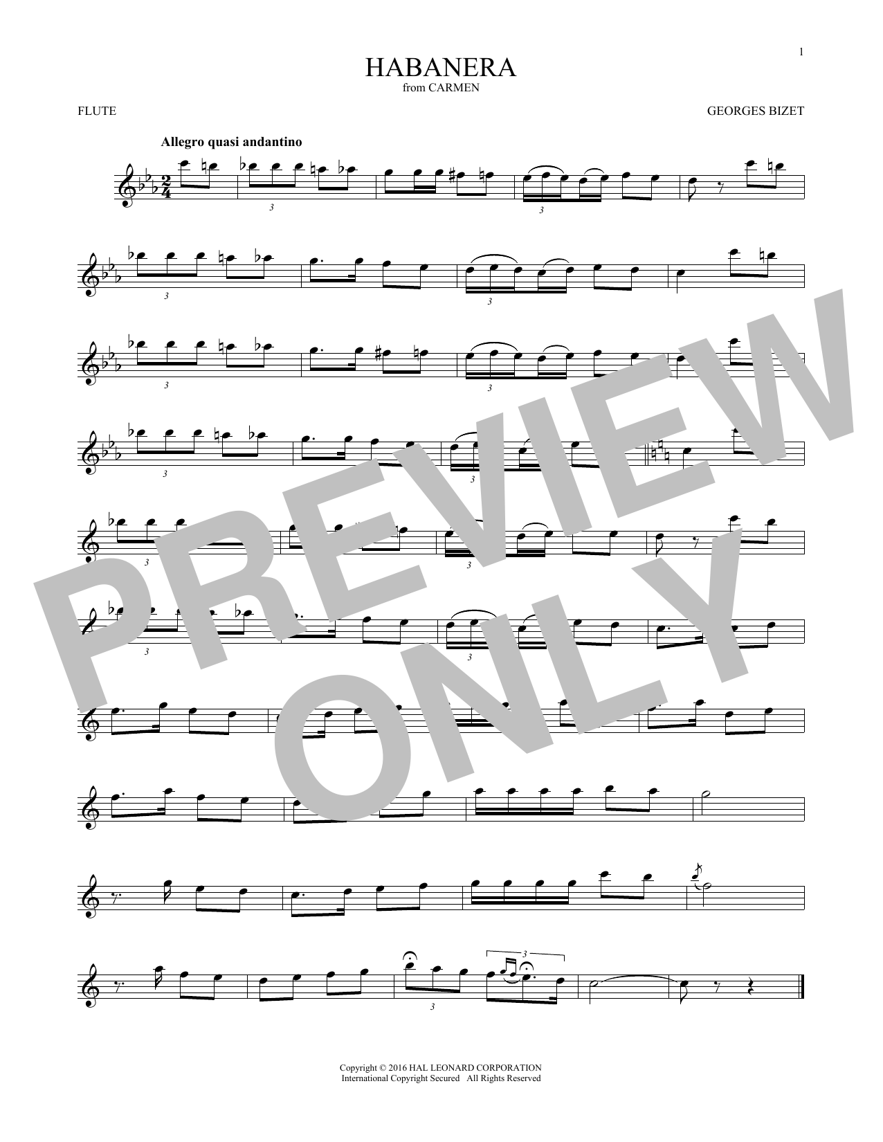 Product gallery: Page 1 of 1 Habanera, Georges Bizet