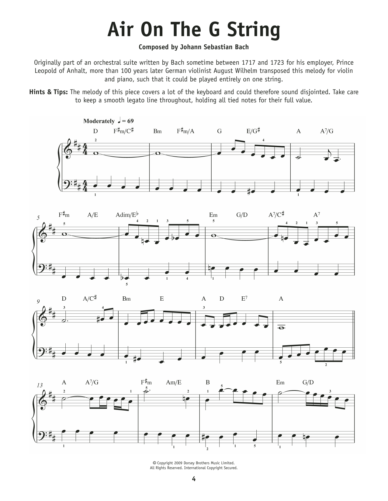 Produktgalerie: Seite 1 von 1 Air On The G String, Johann Sebastian Bach, Klavier