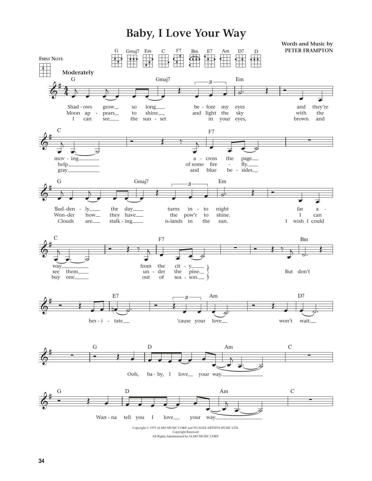 Produktgalerie: Seite 1 von 1 Baby, I Love Your Way (from The Daily Ukulele) (arr. Jim Beloff), Jim Beloff, Ukulele