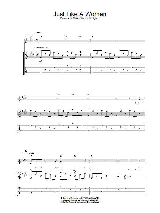 Produktgalerie: Seite 1 von 1 Just Like A Woman, Bob Dylan, Gitarre