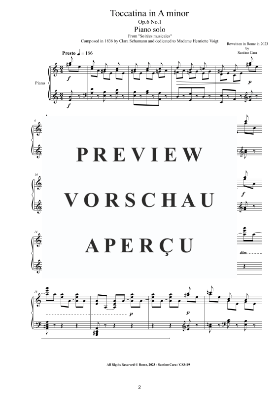 Product gallery: Page 3 of 8 Toccatina in A-Moll Op. 6 No. 1, , Solo Piano