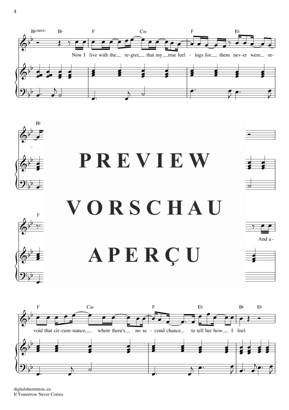 gallery: If Tomorrow Never Comes , Keatin, Ronan, Voice with Piano Accompaniment