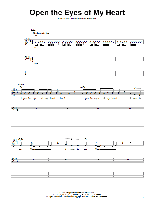 Produktgalerie: Seite 1 von 1 Open The Eyes Of My Heart, Paul Baloche