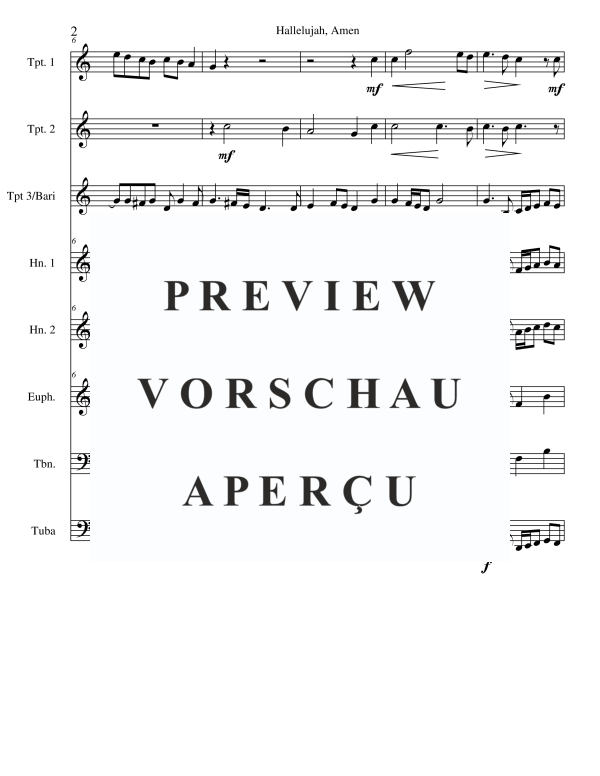 Produktgalerie: Seite 4 von 11 Hallelujah, Amen, , Brass Ensemble 8-stimmig