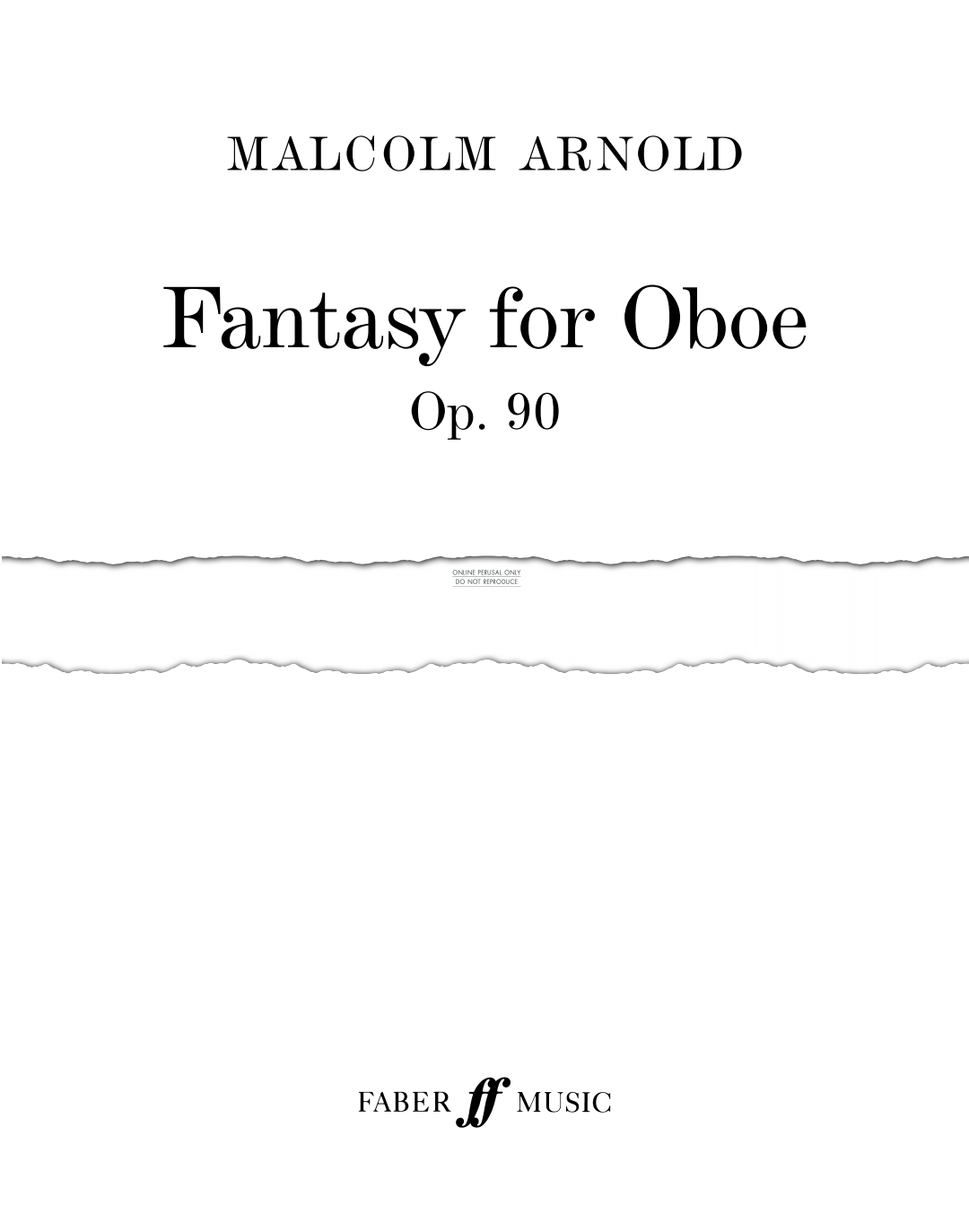 Produktgalerie: Seite 1 von 1 Fantasy for Oboe Op.90, Malcolm Arnold, Oboe
