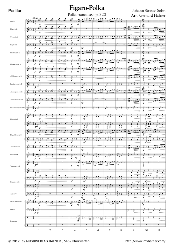 Product gallery: Page 1 of 11 Figaro-Polka, , (large wind orchestra)