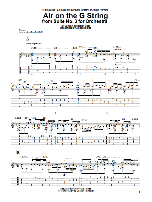 Produktgalerie: Seite 1 von 1 Air On The G String, Angel Romero, Gitarre