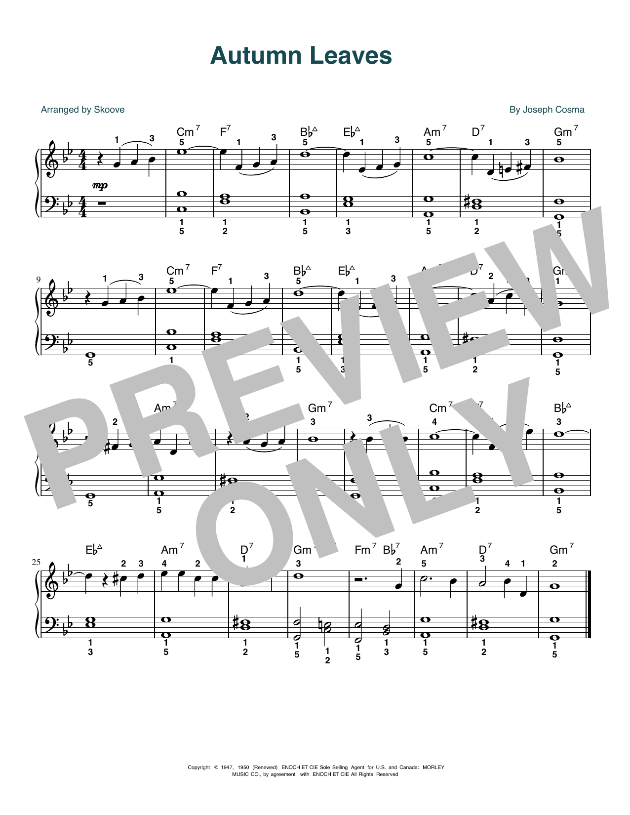 Produktbild zu: Autumn Leaves (arr. Skoove)