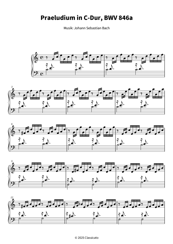 gallery: Präludium in C-Dur - BWV 846a, , (Klavier Solo)