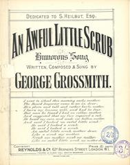 cover: An Awful Little Scrub, George Grossmith Jr.