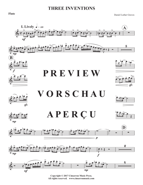 Product gallery: Page 14 of 21 Drei Inventionen , , (Woodwind Quartet)