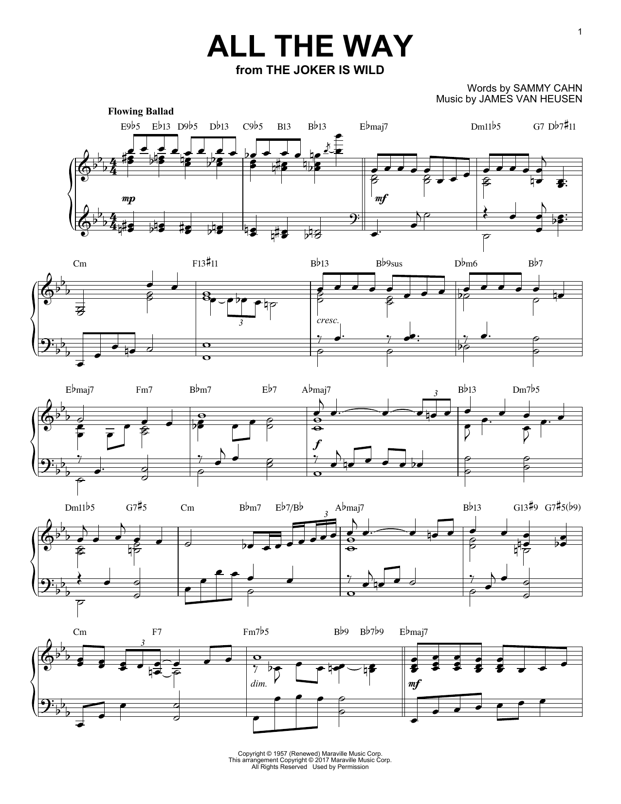 Product gallery: Page 1 of 1 All The Way [Jazz version], Sammy Cahn