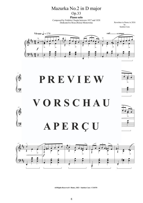 Produktgalerie: Seite 7 von 11 4 Mazurkas Op.33 für Klavier - Vollständige Partituren, , Klavier Solo