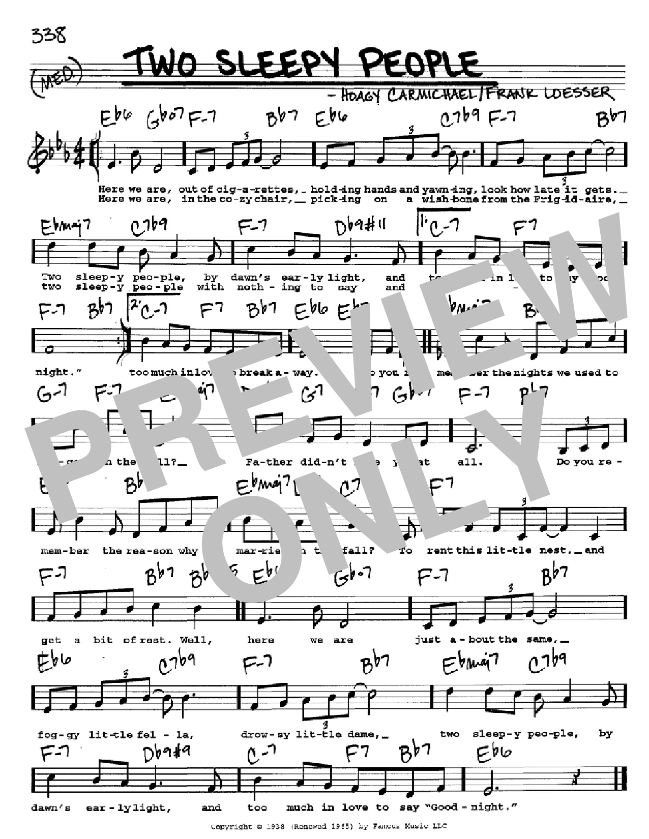 Product gallery: Page 1 of 1 Two Sleepy People, Hoagy Carmichael