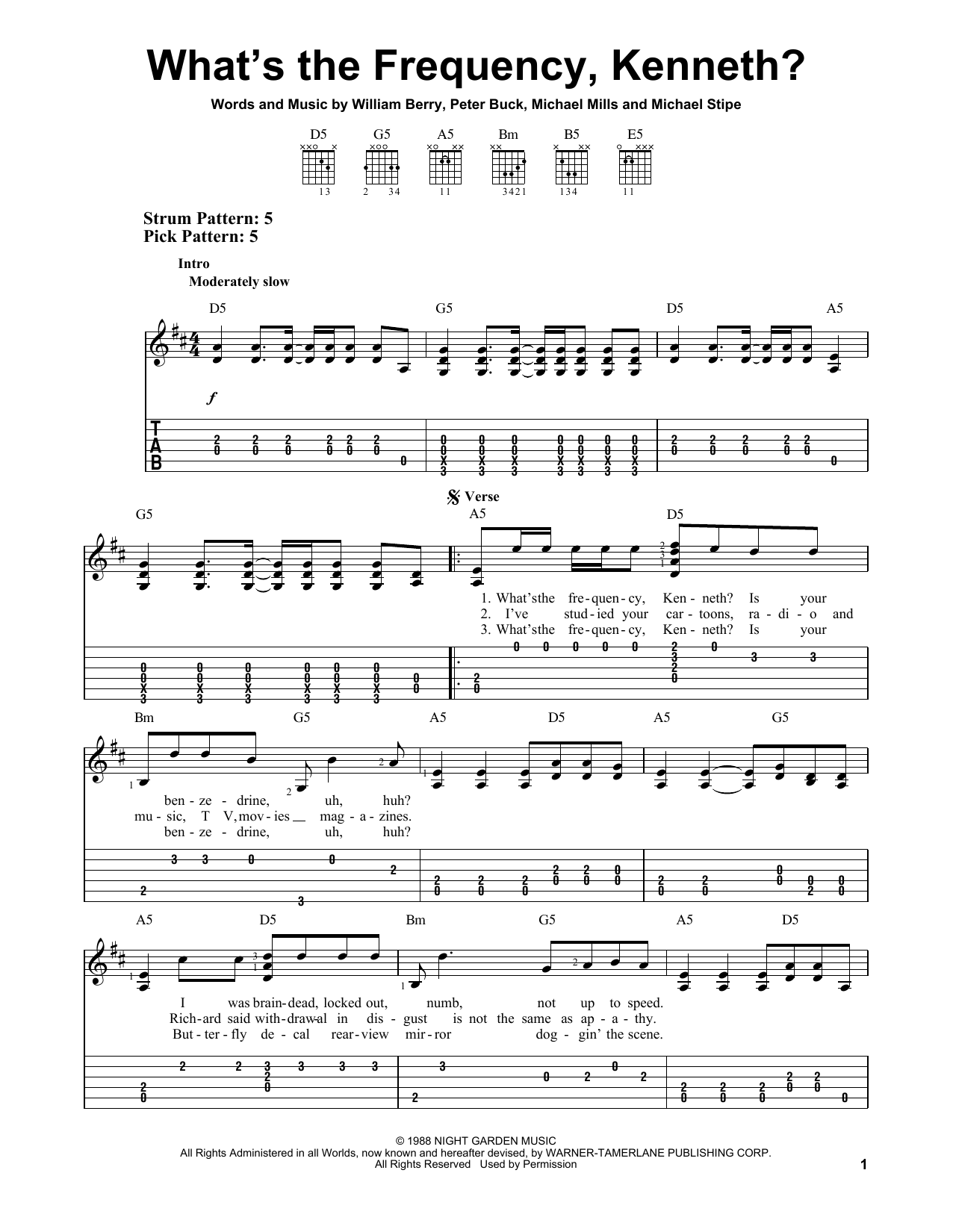Produktgalerie: Seite 1 von 1 What's The Frequency, Kenneth?, R.E.M., Gitarre