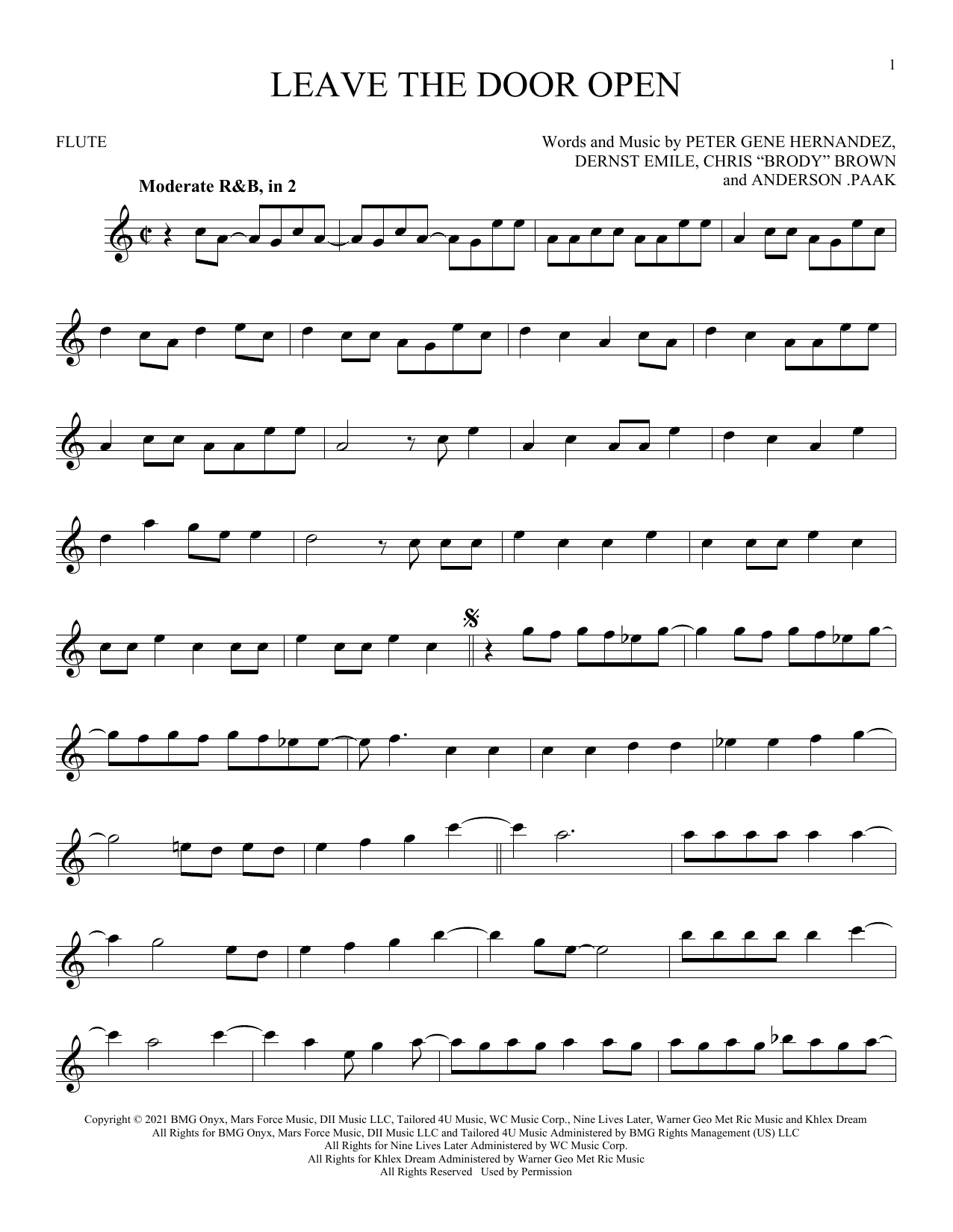 Product gallery: Page 1 of 1 Leave The Door Open, Silk Sonic