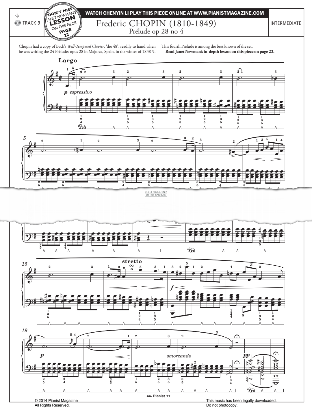 Product gallery: Page 1 of 1 Prélude Op.28 No.4, Frederic Chopin