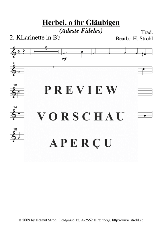 gallery: Adeste Fideles, , Klarinettenquartett