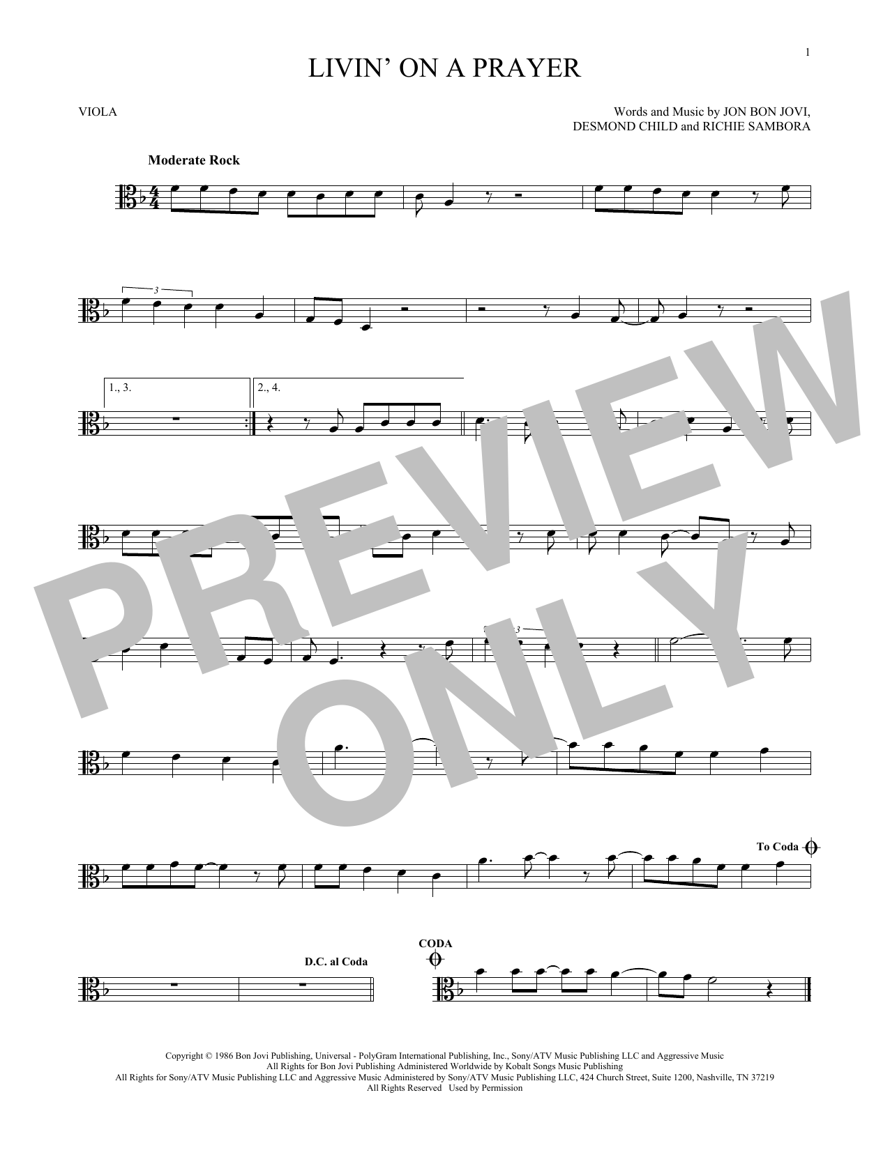 Product gallery: Page 1 of 1 Livin' On A Prayer, Bon Jovi