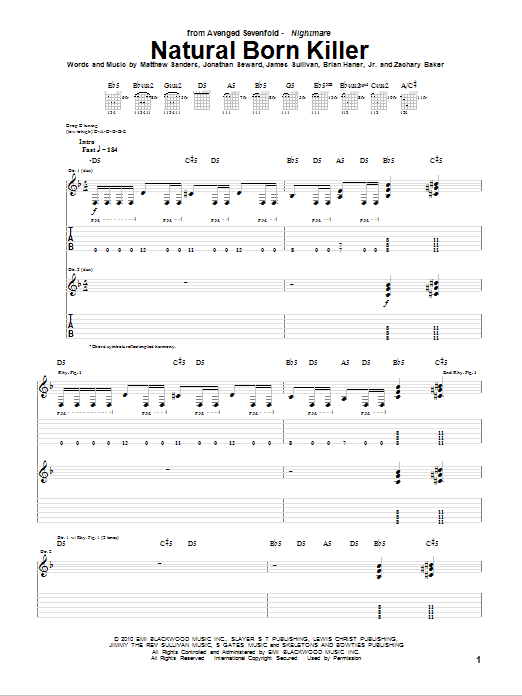 Produktgalerie: Seite 1 von 1 Natural Born Killer, Avenged Sevenfold, Gitarre