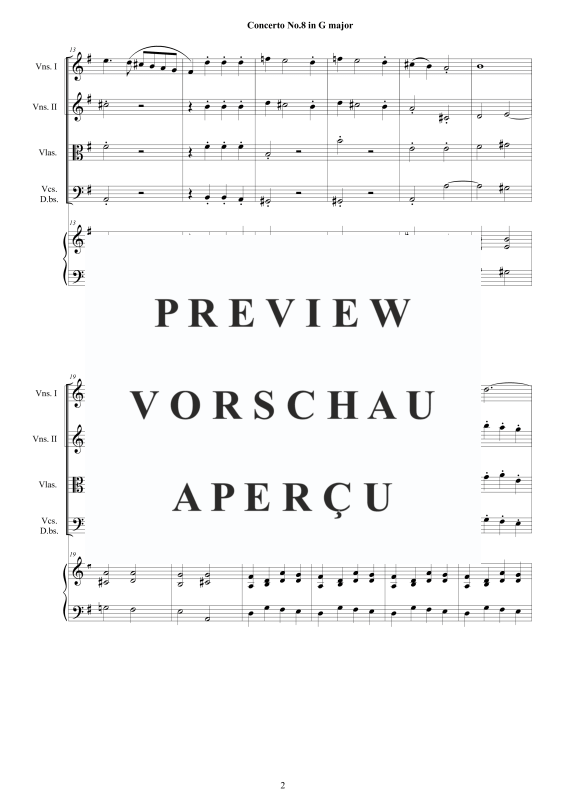 Produktgalerie: Seite 3 von 11 Cembalo Konzert Nr. 8 in G-Dur, , Cembalo und Streichorchester