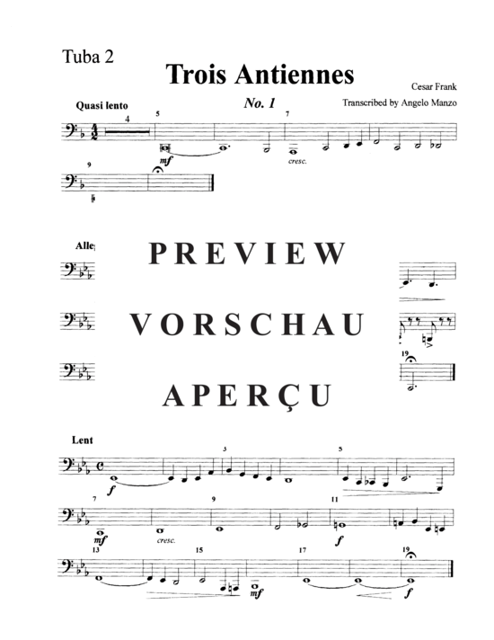Product gallery: Page 10 of 10 Trois Antiennes , , (Tuba Quartett EETT)