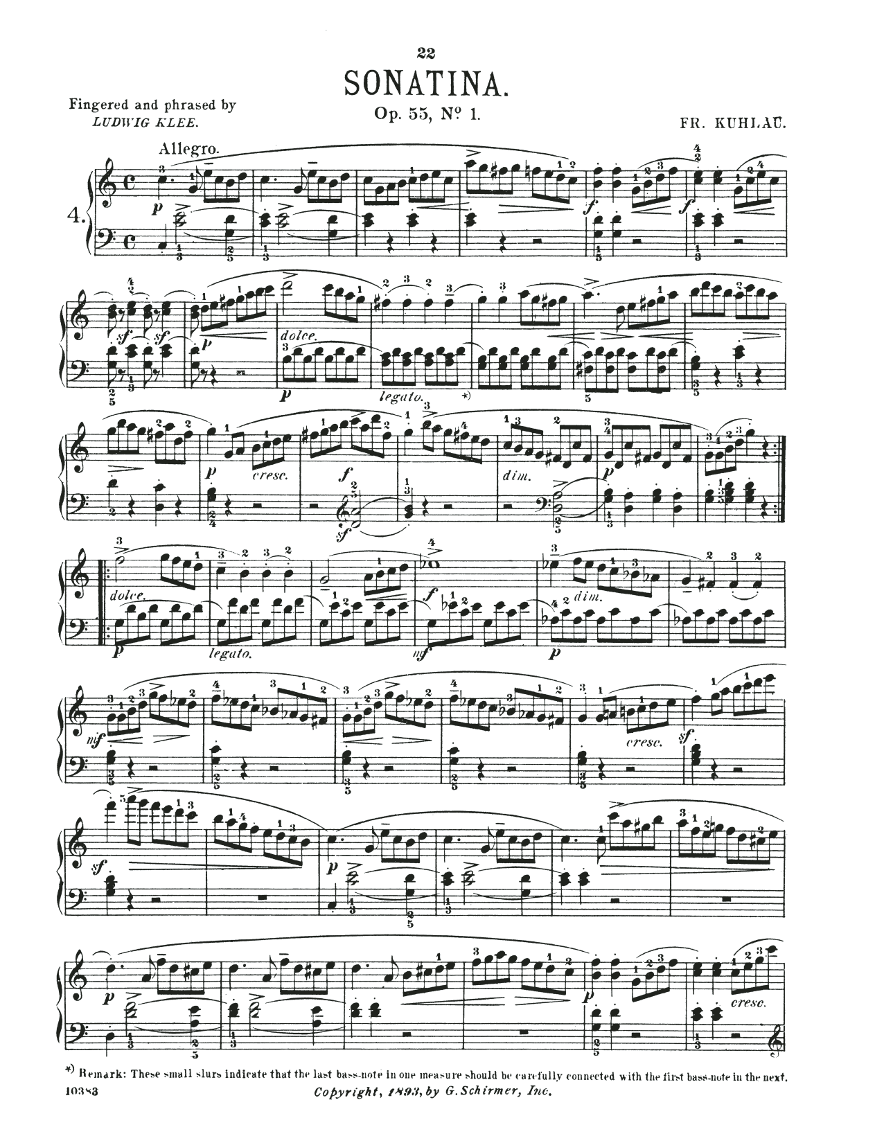 Produktbild zu: Sonatina In C Major, Op. 55, No. 1