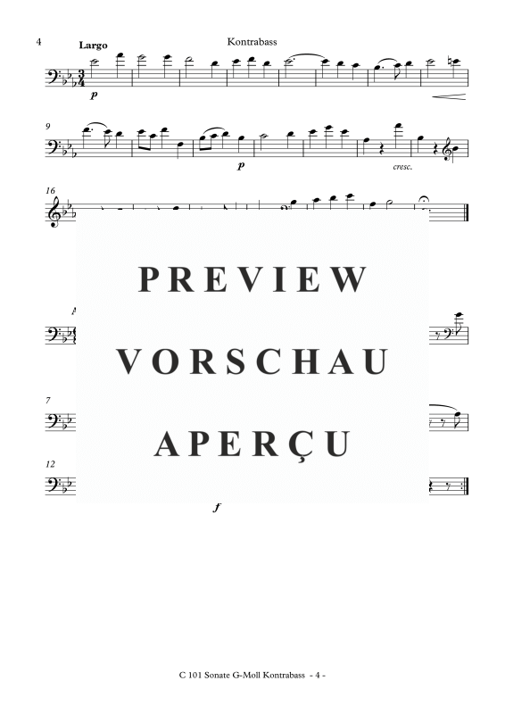 Produktgalerie: Seite 5 von 11 Sonate g-moll, , Cello und Kontrabass