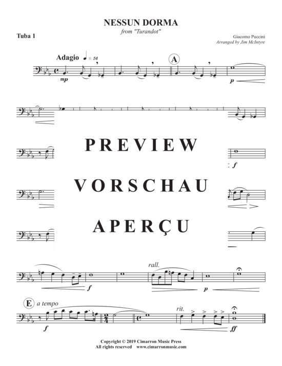 Product gallery: Page 9 of 10 Nessun Dorma , , (Tuba Quartett EETT)