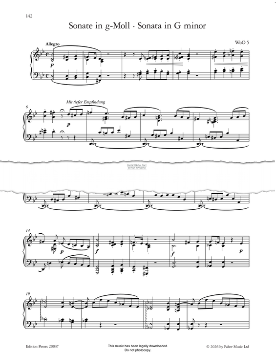 Produktgalerie: Seite 1 von 1 Sonata in G minor, WoO 5, Clara Schumann, Klavier