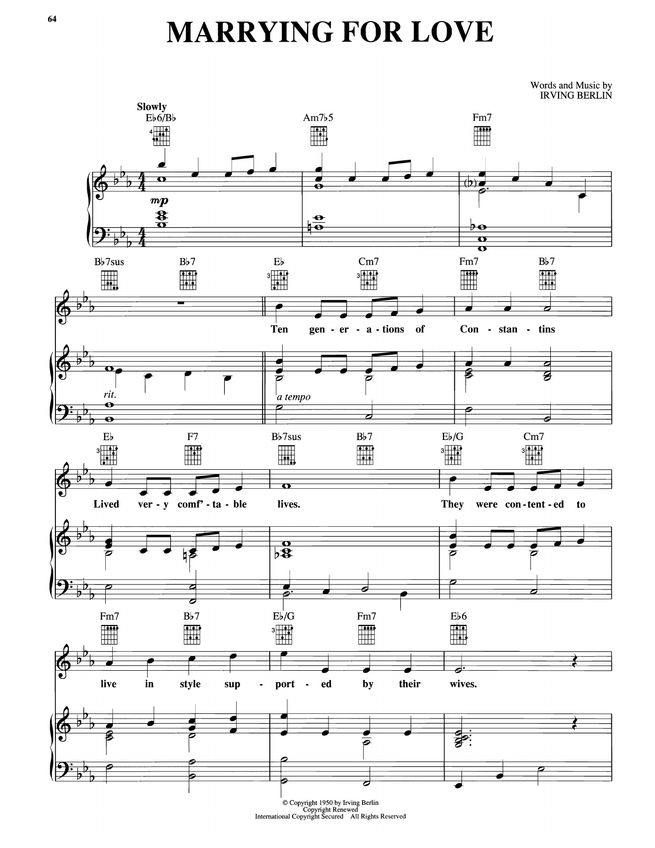 Produktbild zu: Marrying For Love (from Call Me Madam)