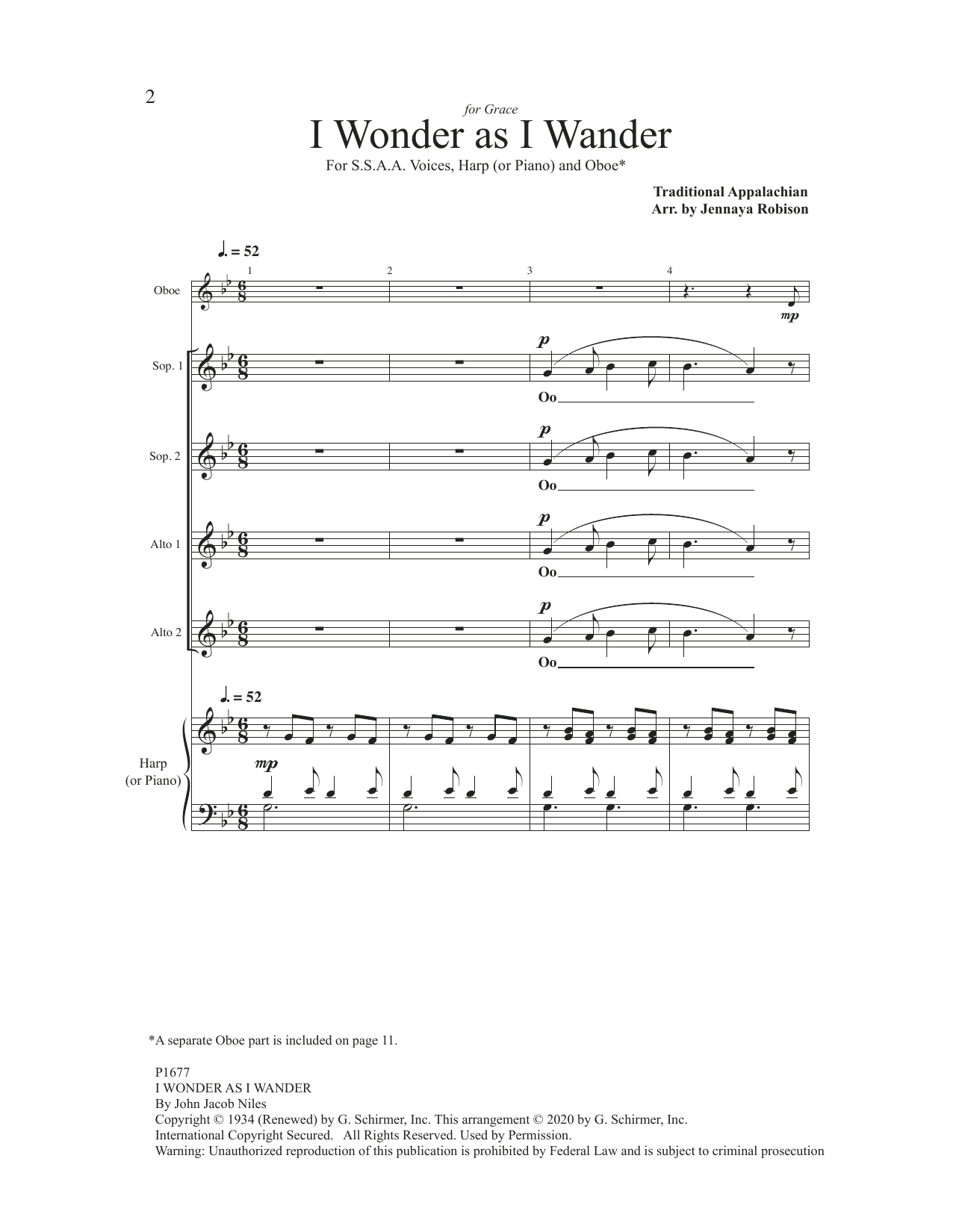 Produktgalerie: Seite 1 von 1 I Wonder As I Wander, Jennaya Robinson, Chor