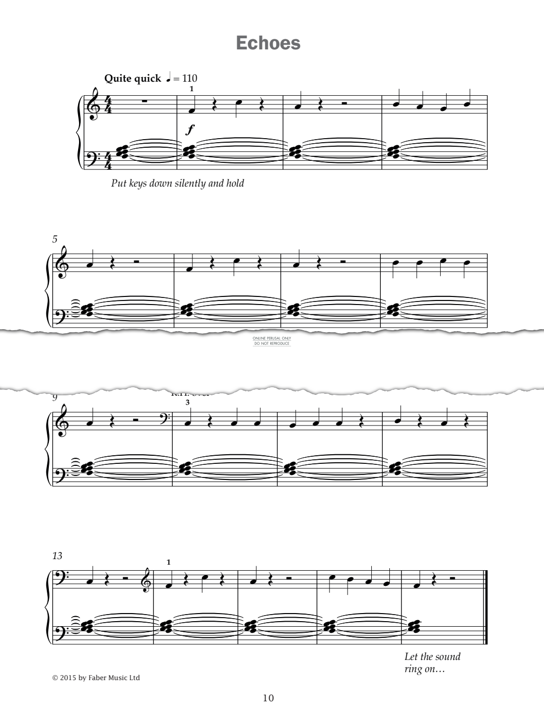 Product gallery: Page 1 of 1 Echoes (from 'Improve Your Sight-Reading! A Piece a Week Piano Grade 1'), Paul Harris
