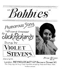 cover: Bobbies, Jack Rickards, Gesang, Klavier