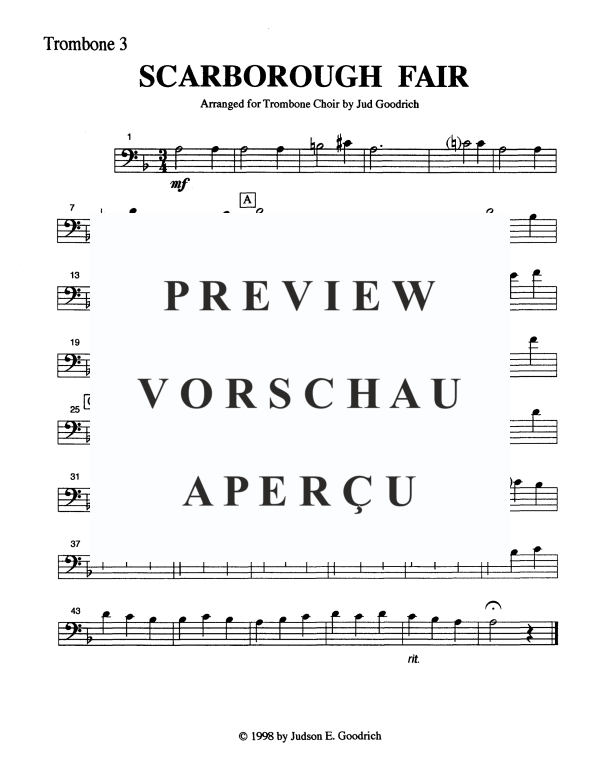 Produktgalerie: Seite 8 von 10 Scarborough Fair, , Posaunen Quintett