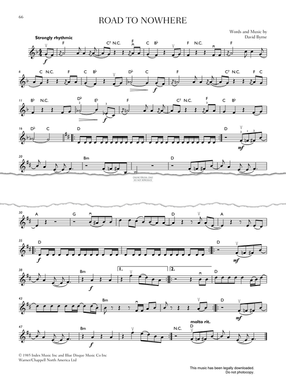 Produktgalerie: Seite 1 von 1 Road To Nowhere, Talking Heads, Violine
