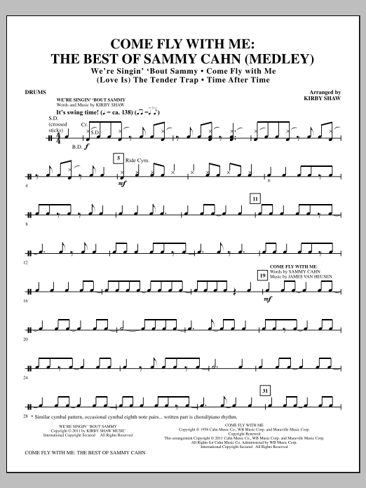 Product picture to: Come Fly With Me: The Best Of Sammy Cahn - Drums