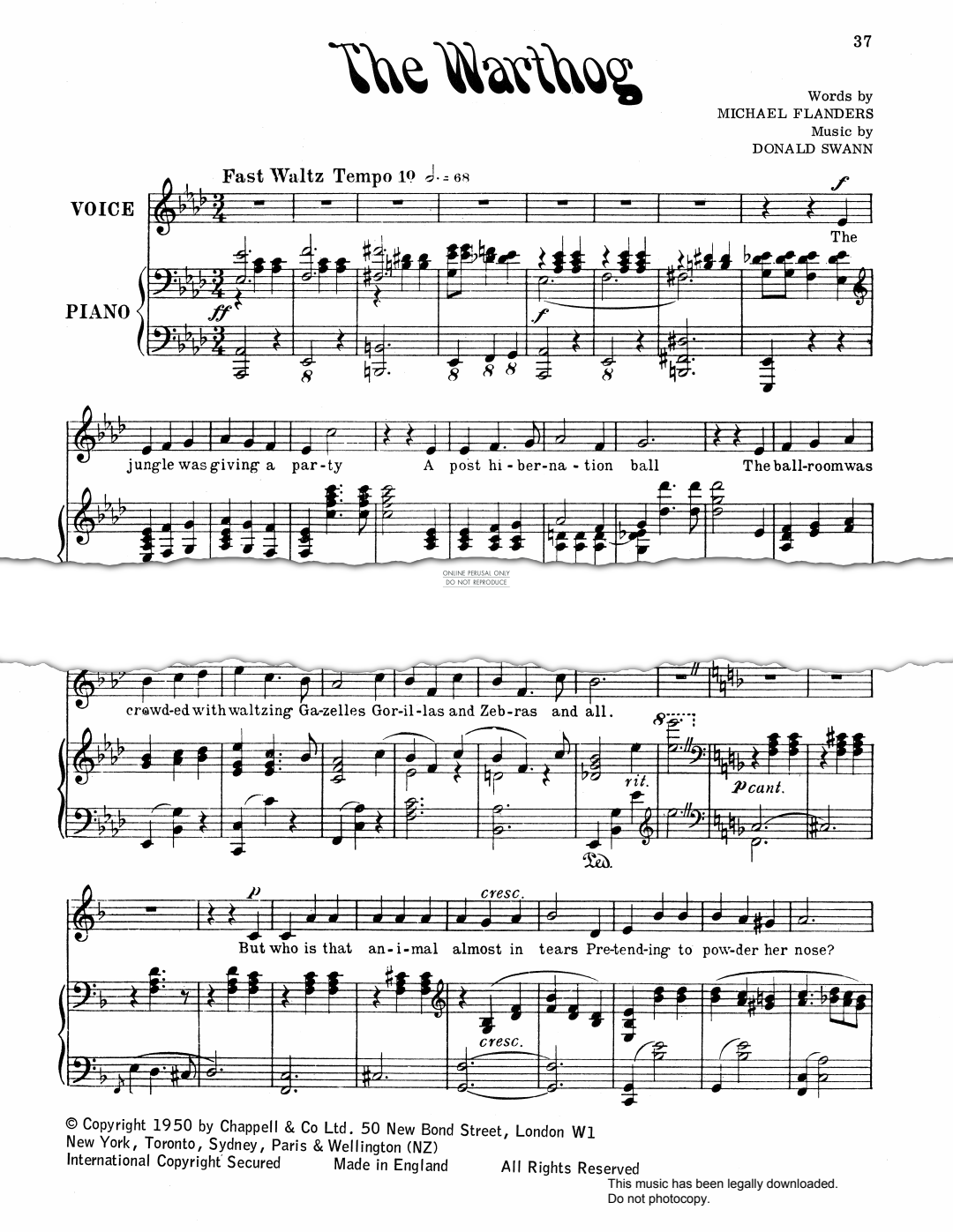 gallery: The Warthog, Donald Swann, Gesang, Klavier