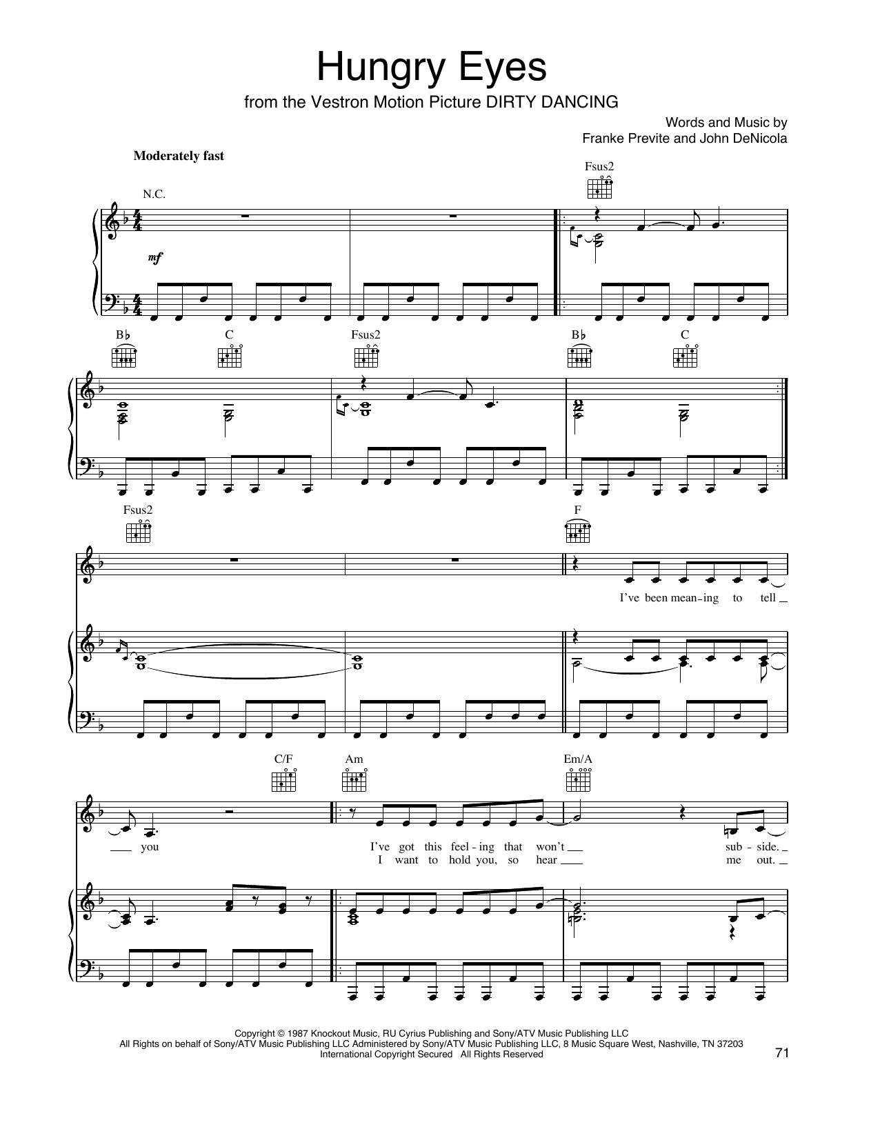 Produktbild zu: Hungry Eyes (from Dirty Dancing)