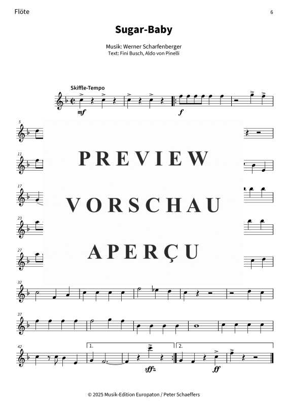 Product gallery: Page 8 of 11 Sugar-Baby, Peter Kraus, (Woodwind Quartet)