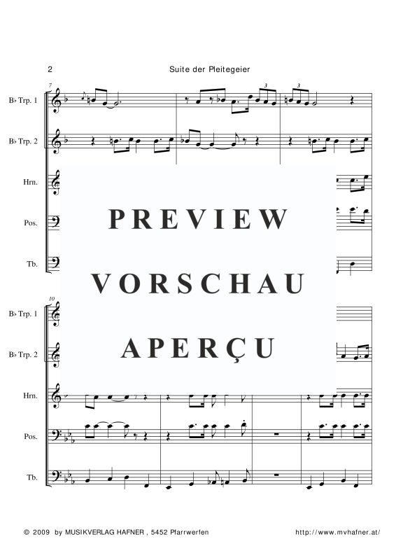 Produktgalerie: Seite 7 von 11 Suite der Pleitegeier, , (Blechbläser Quintett)